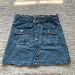 ZARA KIDS high waisted denim skirt